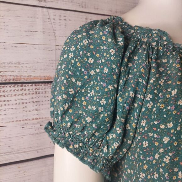 Woman's American Eagle Backless Tie-Back Floral Cropped Top sz Large - Picture 5 of 12